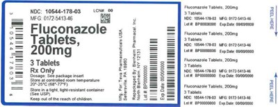 200mg 03ct (Label Fluconazole Tabs 200mg Bpi(10544 178 03) Teva(0172 5413 46) Rev0)